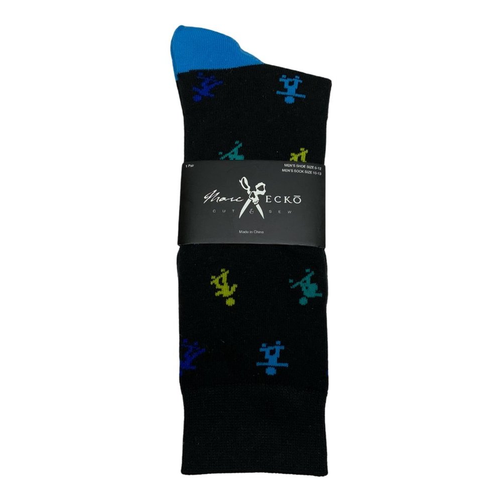 Marc Ecko Skateboarding Black Novelty Dress Socks